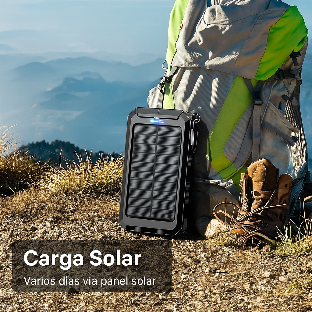 Batería Solar 500000mAh Impermeable Portátil