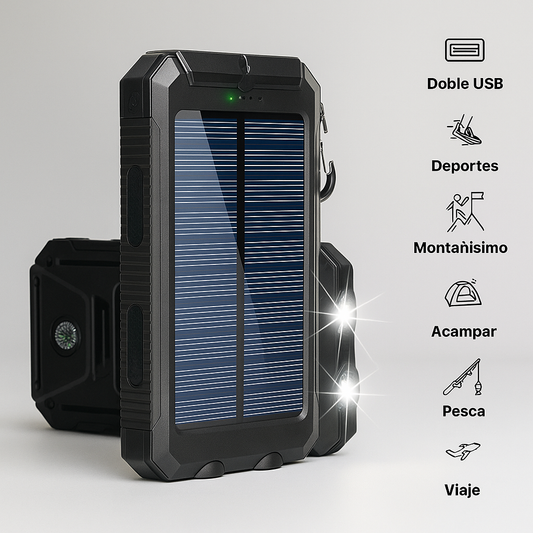 Batería Solar 500000mAh Impermeable Portátil