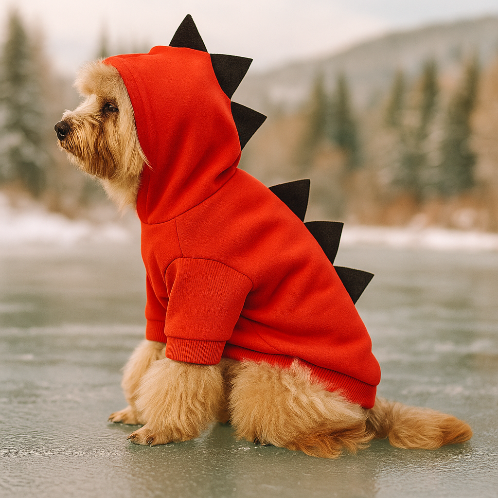 Sudadera de Halloween Dinosaurio para Perro - Forro Polar Cálido - Disfraz Divertido