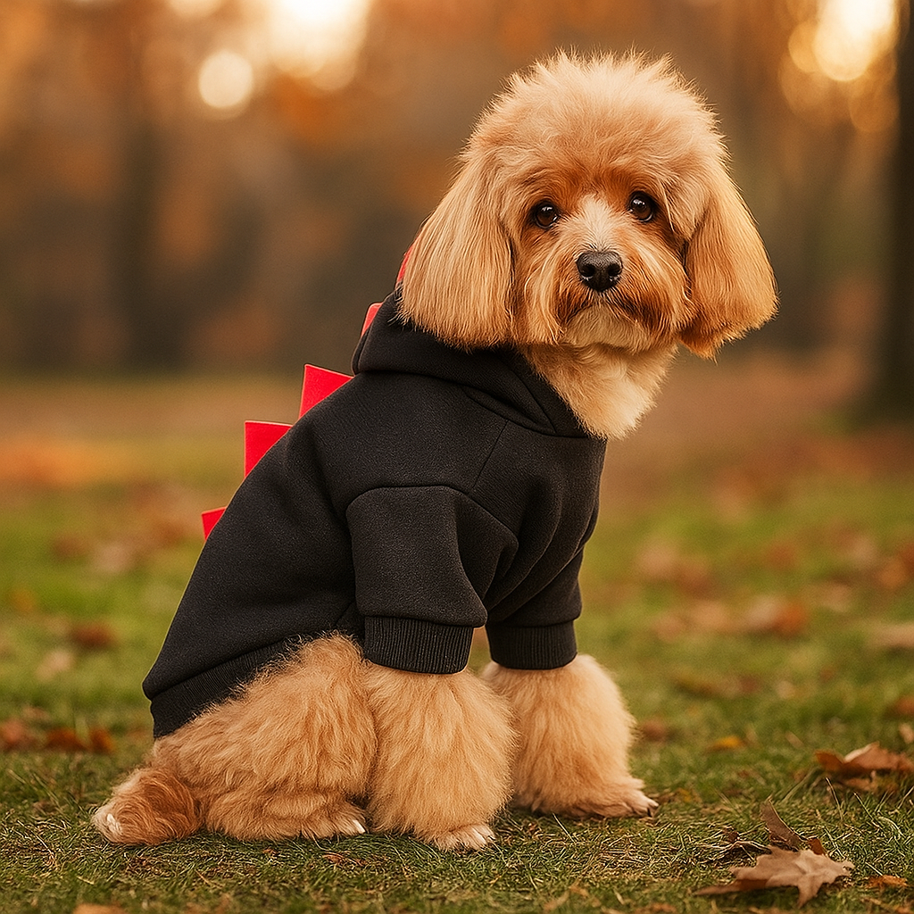 Sudadera de Halloween Dinosaurio para Perro - Forro Polar Cálido - Disfraz Divertido