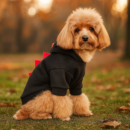 Sudadera de Halloween Dinosaurio para Perro - Forro Polar Cálido - Disfraz Divertido