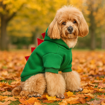 Sudadera de Halloween Dinosaurio para Perro - Forro Polar Cálido - Disfraz Divertido