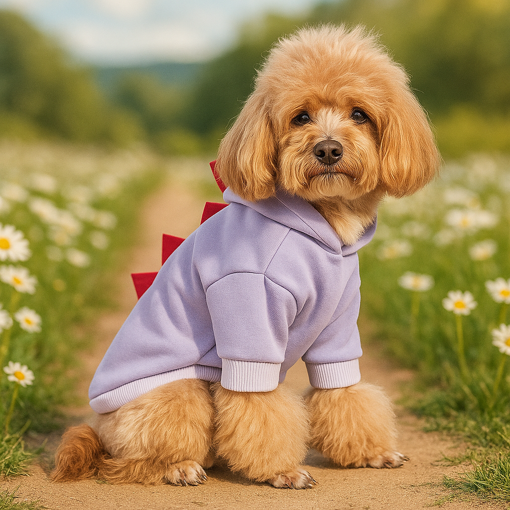 Sudadera de Halloween Dinosaurio para Perro - Forro Polar Cálido - Disfraz Divertido