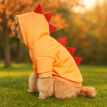 Sudadera de Halloween Dinosaurio para Perro - Forro Polar Cálido - Disfraz Divertido