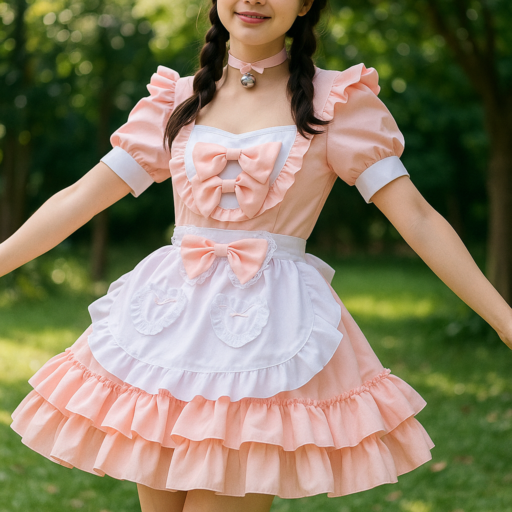 Disfraz de Camarera Halloween - Mini Cosplay Volantes Talla Grande