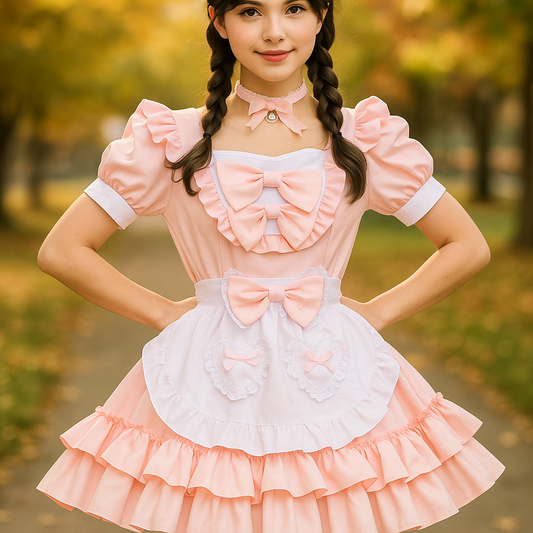 Disfraz de Camarera Halloween - Mini Cosplay Volantes Talla Grande