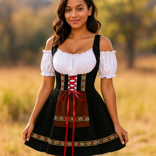 Ropa de Halloween Bavaroise - Talla Grande - Mangas Abullonadas - Mini