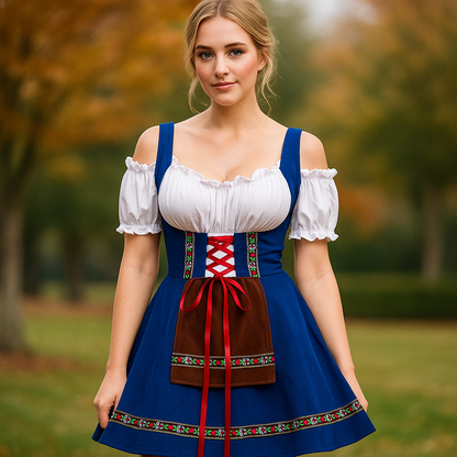 Ropa de Halloween Bavaroise - Talla Grande - Mangas Abullonadas - Mini
