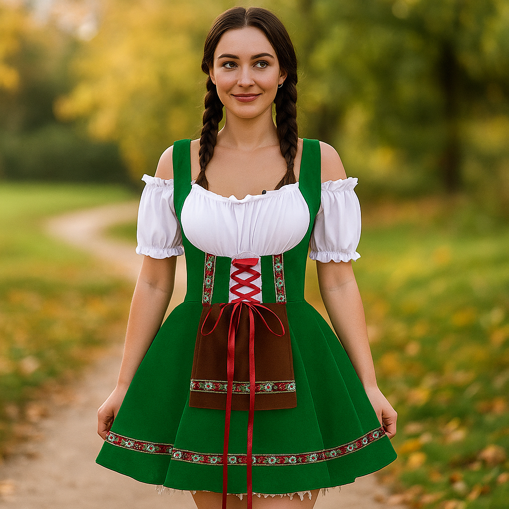 Ropa de Halloween Bavaroise - Talla Grande - Mangas Abullonadas - Mini