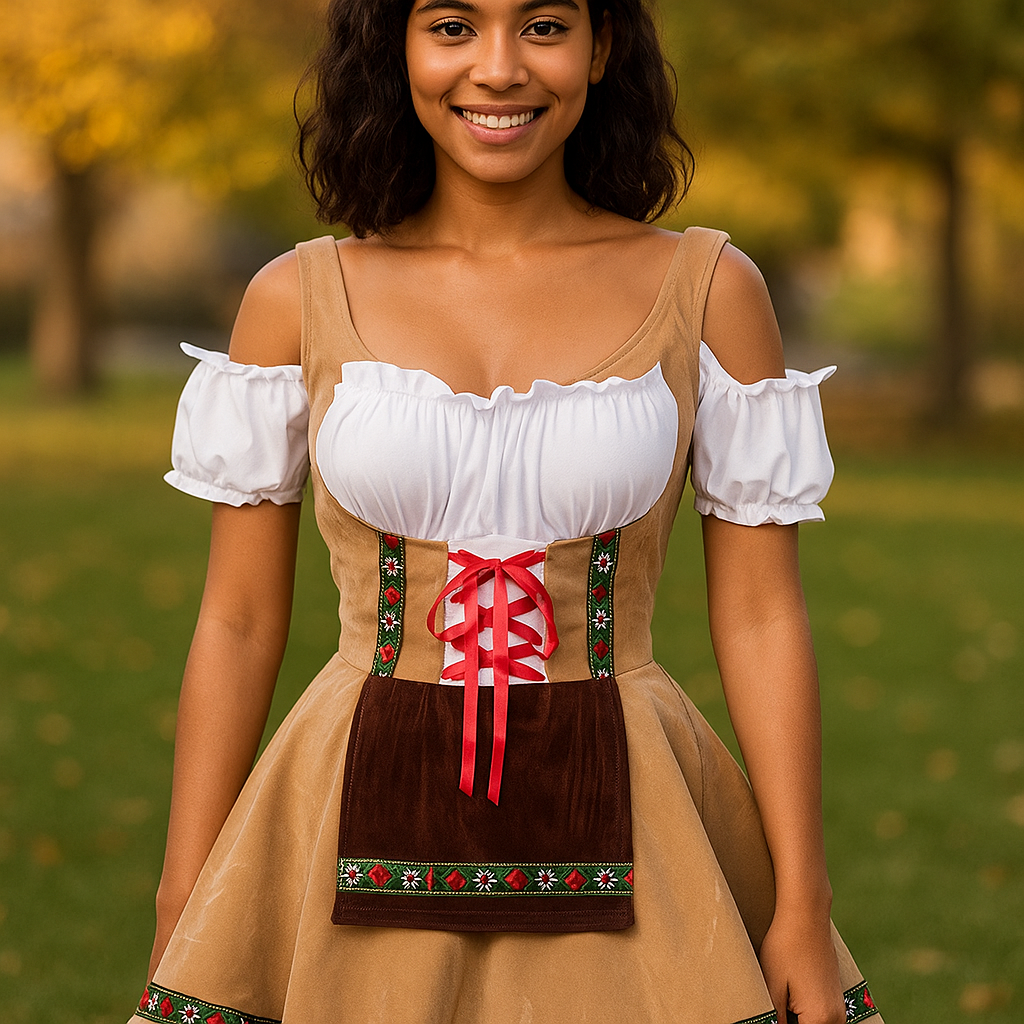 Ropa de Halloween Bavaroise - Talla Grande - Mangas Abullonadas - Mini
