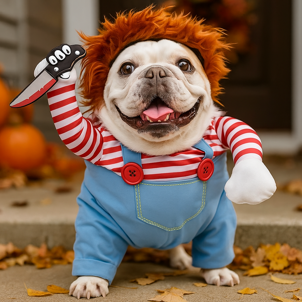 Disfraz de Halloween para Perro - Peluche Divertida - Muñeca Espeluznante