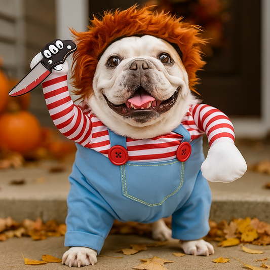Disfraz de Halloween para Perro - Peluche Divertida - Muñeca Espeluznante