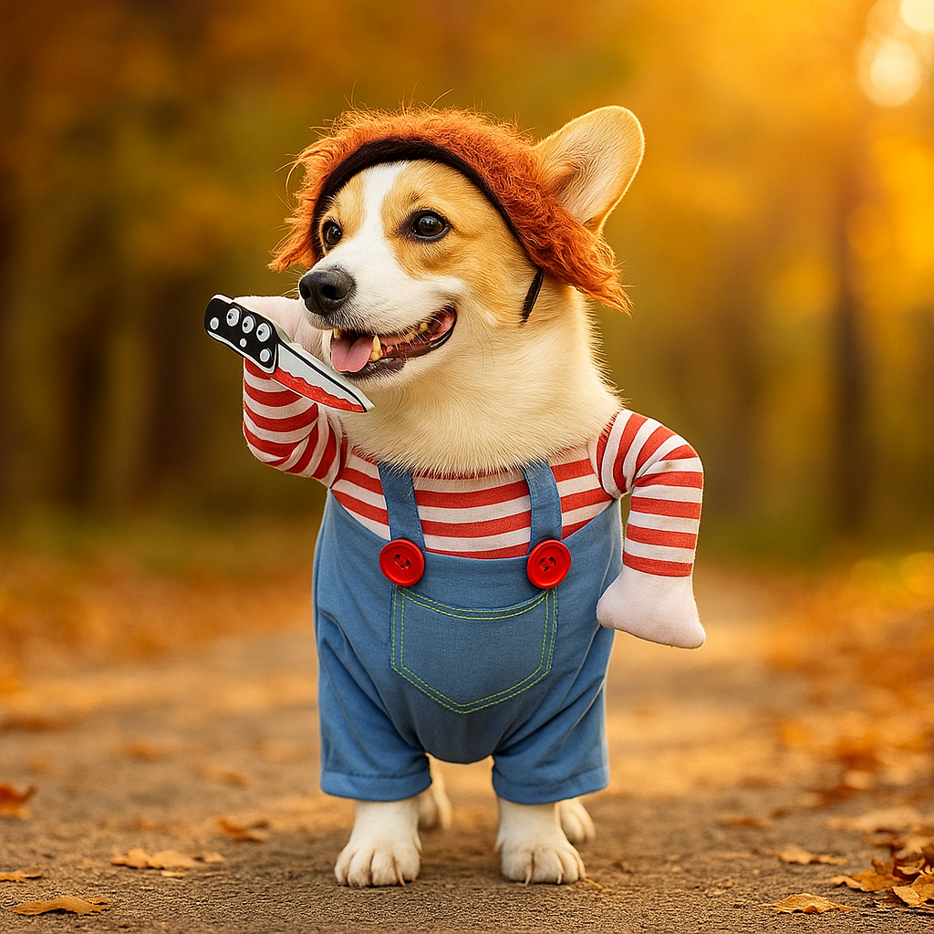 Disfraz de Halloween para Perro - Peluche Divertida - Muñeca Espeluznante