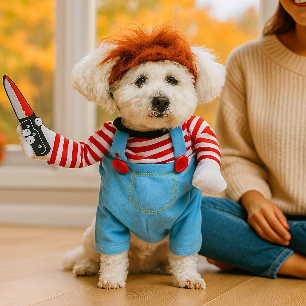 Disfraz de Halloween para Perro - Peluche Divertida - Muñeca Espeluznante