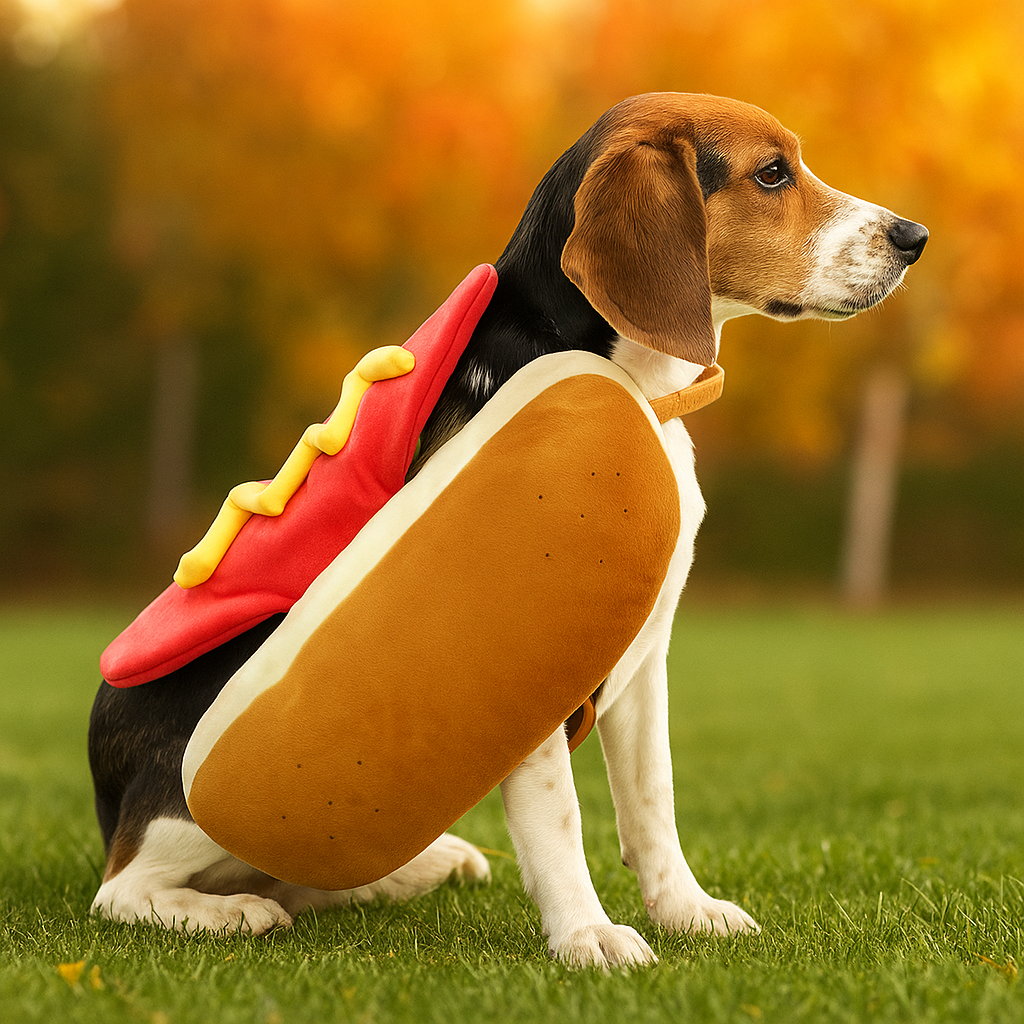 Disfraz de Perro Caliente - Peluche Suave - Halloween Divertido