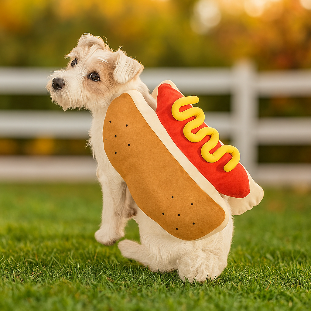 Disfraz de Perro Caliente - Peluche Suave - Halloween Divertido