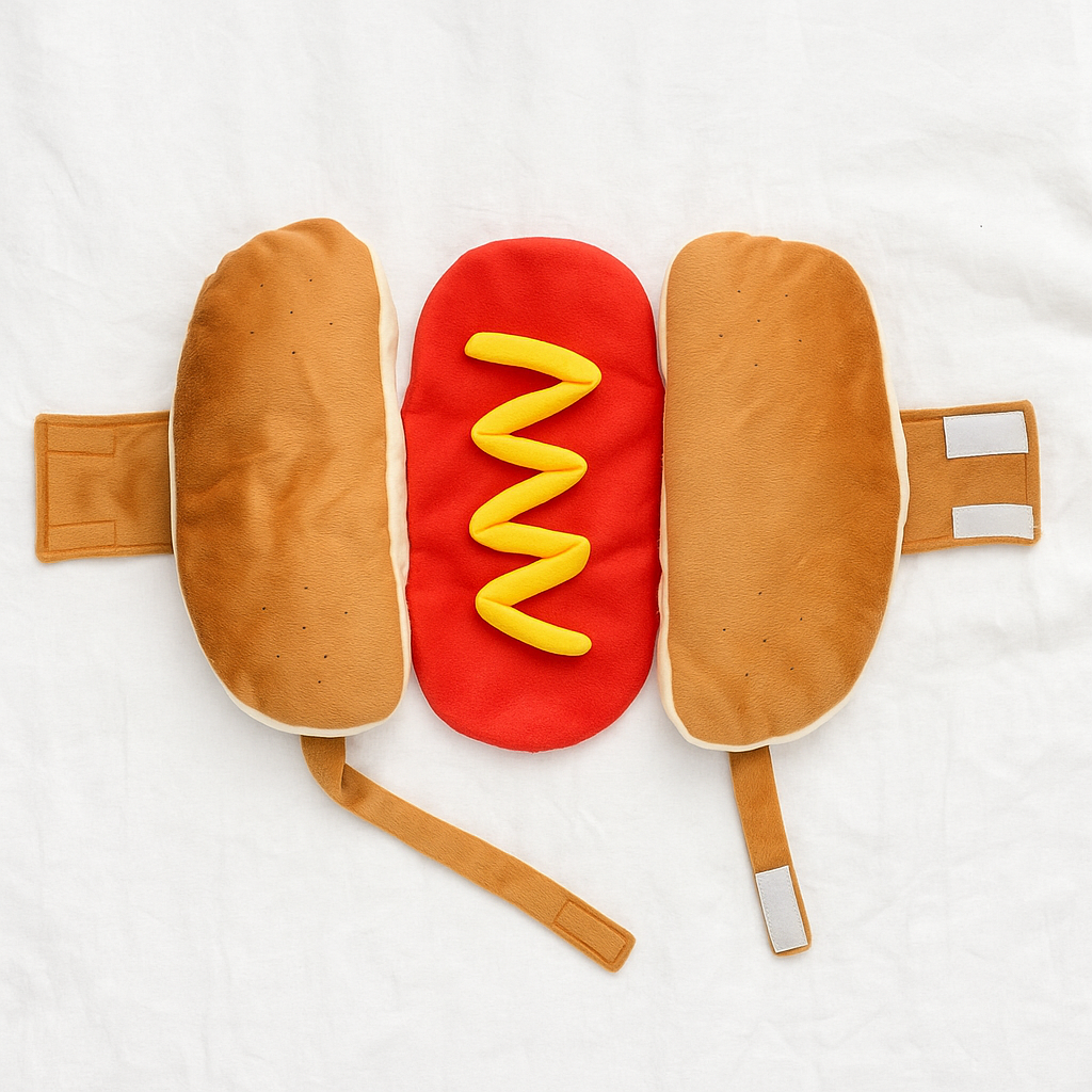 Disfraz de Perro Caliente - Peluche Suave - Halloween Divertido