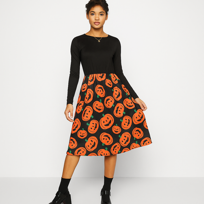 Ropa Midi Halloween - Calabaza Espeluznante - Estilo Único