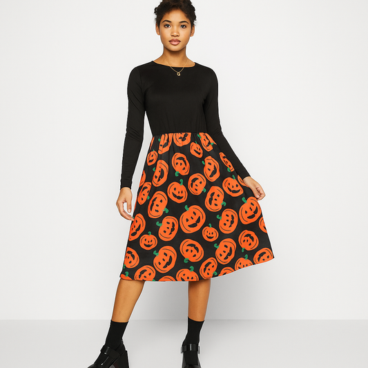 Ropa Midi Halloween - Calabaza Espeluznante - Estilo Único