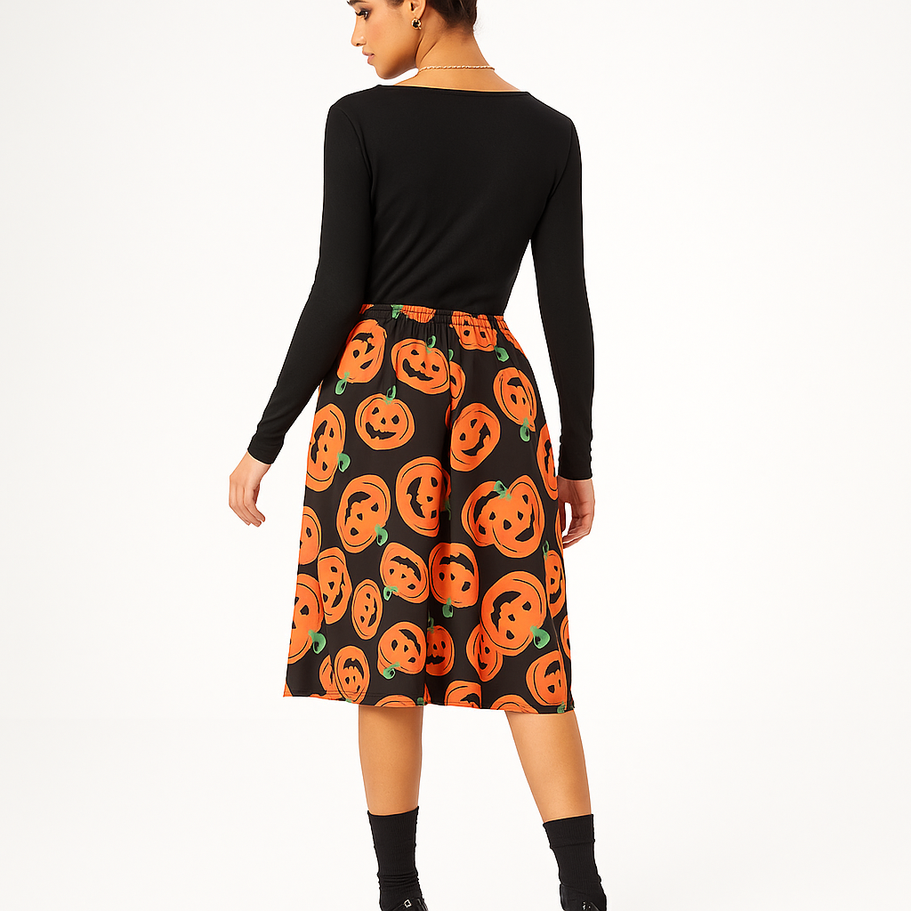 Ropa Midi Halloween - Calabaza Espeluznante - Estilo Único