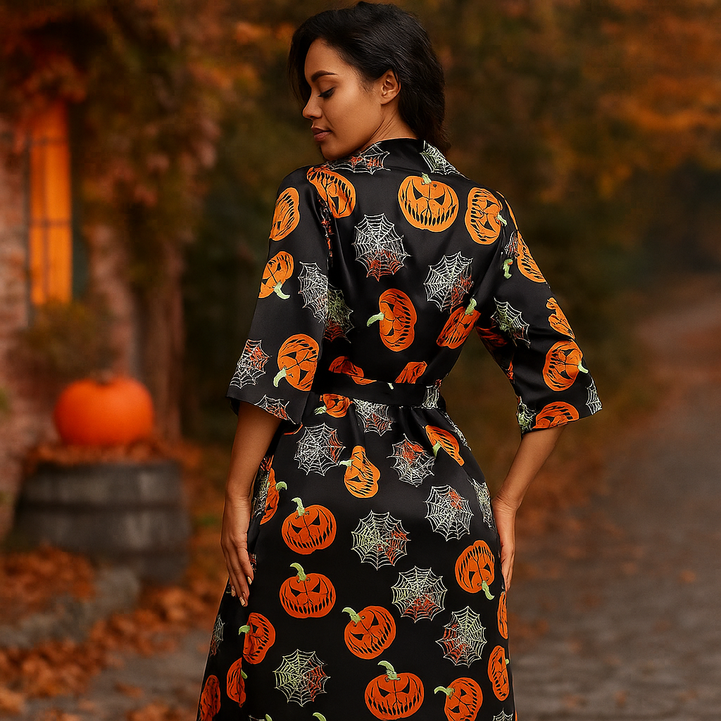 Disfraz de Halloween Cecilia - Estampado de Calabaza - Divertido y Único