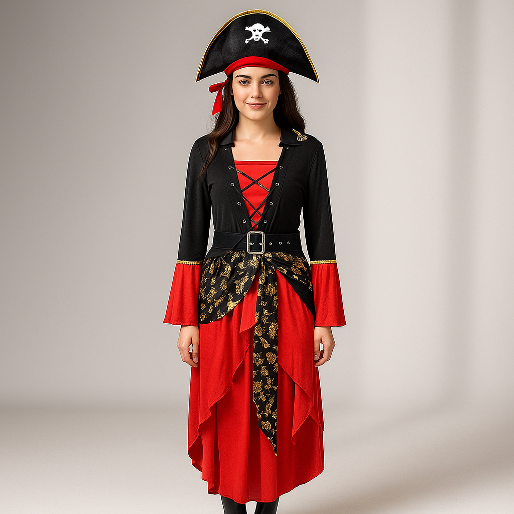 Angelica - Disfraz de Pirata Elegante - Halloween y Fiestas