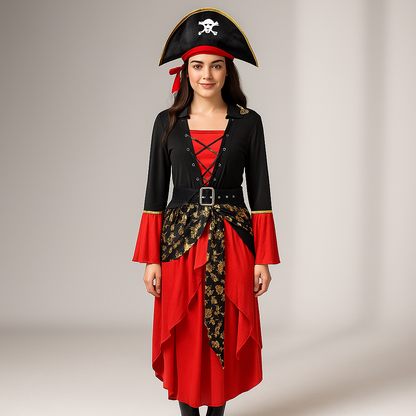 Angelica - Disfraz de Pirata Elegante - Halloween y Fiestas