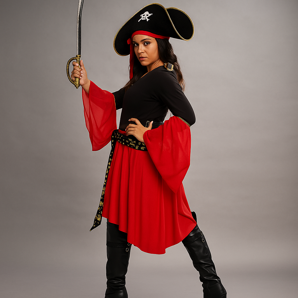 Angelica - Disfraz de Pirata Elegante - Halloween y Fiestas