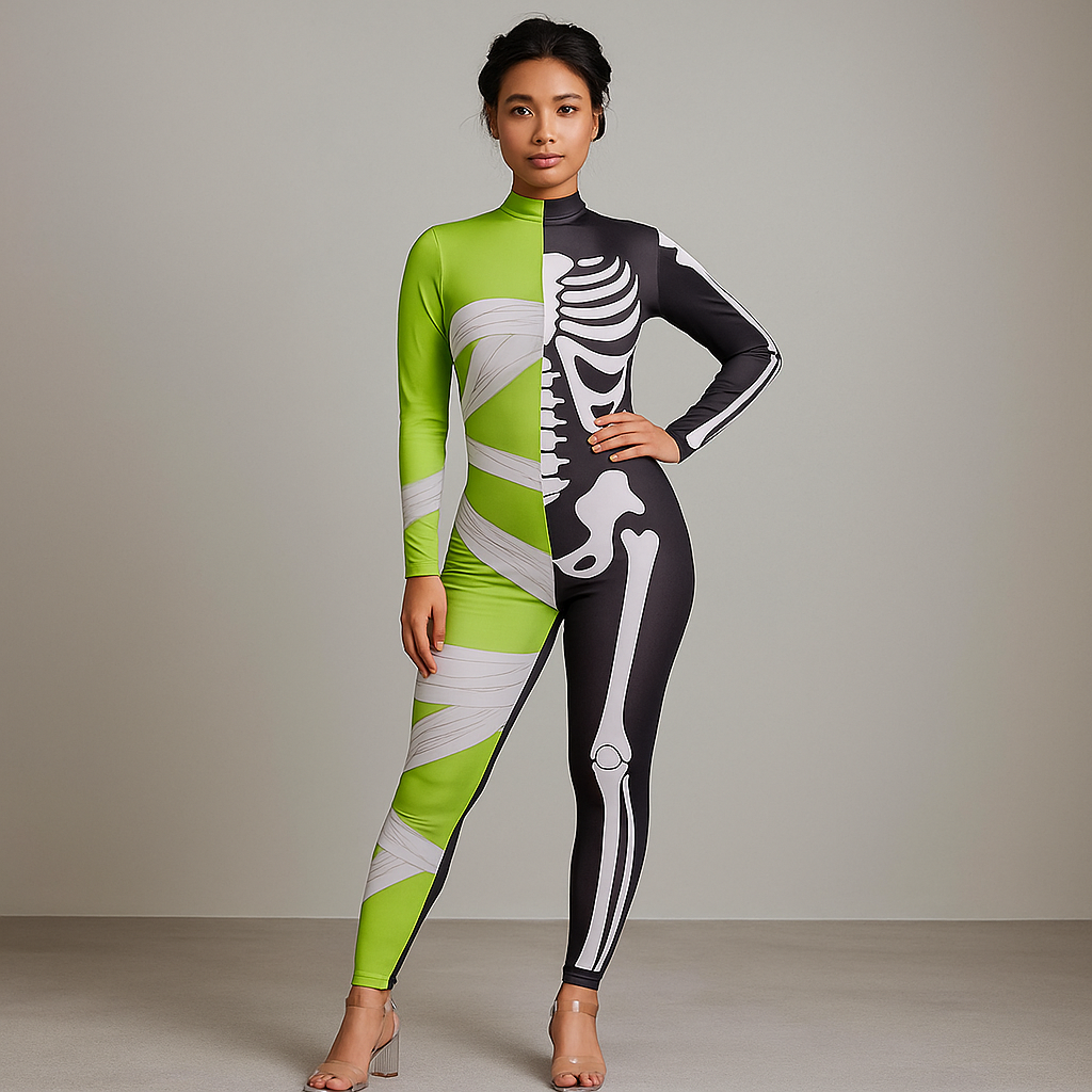 Demi Momia - Disfraz Espeluznante Halloween - Único y Aterrador