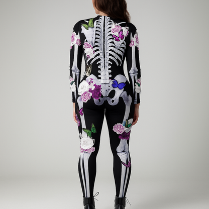 Disfraz de Halloween Ornella - Esqueleto Floral - Único y Fuerte