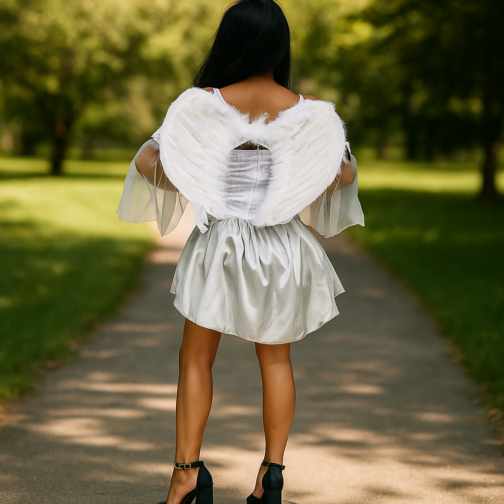 Disfraz Mini Bruna - Ángel Caído - Alas - Elegancia y Misterio
