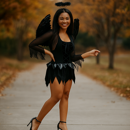 Disfraz Mini Bruna - Ángel Caído - Alas - Elegancia y Misterio