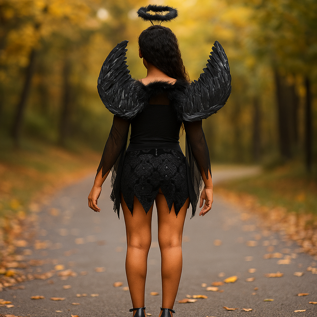 Disfraz Mini Bruna - Ángel Caído - Alas - Elegancia y Misterio