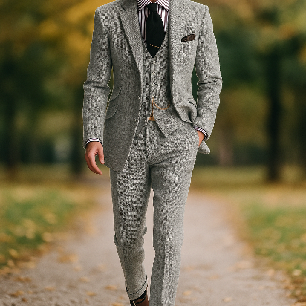 Traje Retro Vintage Hombre 3 Piezas