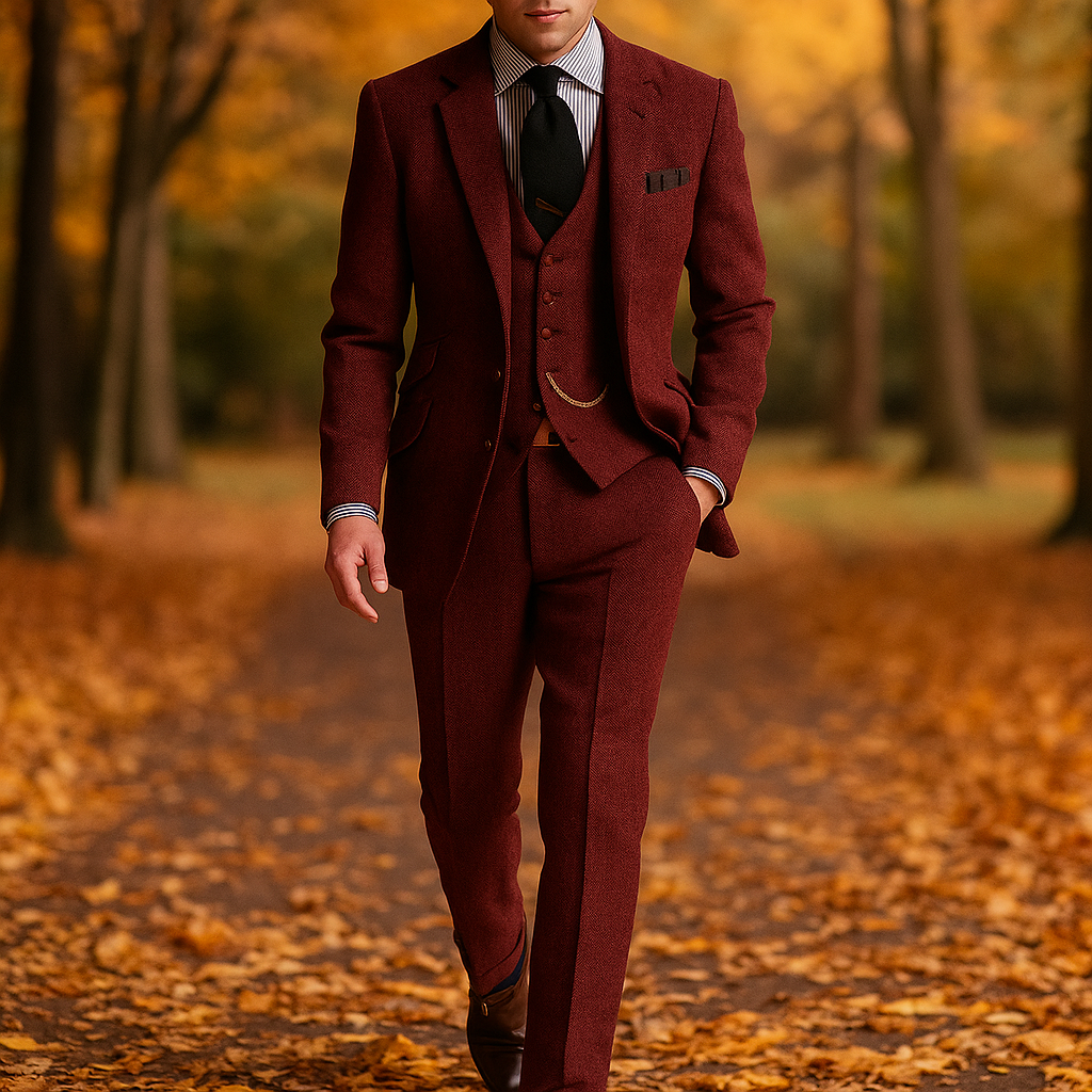 Traje Retro Vintage Hombre 3 Piezas