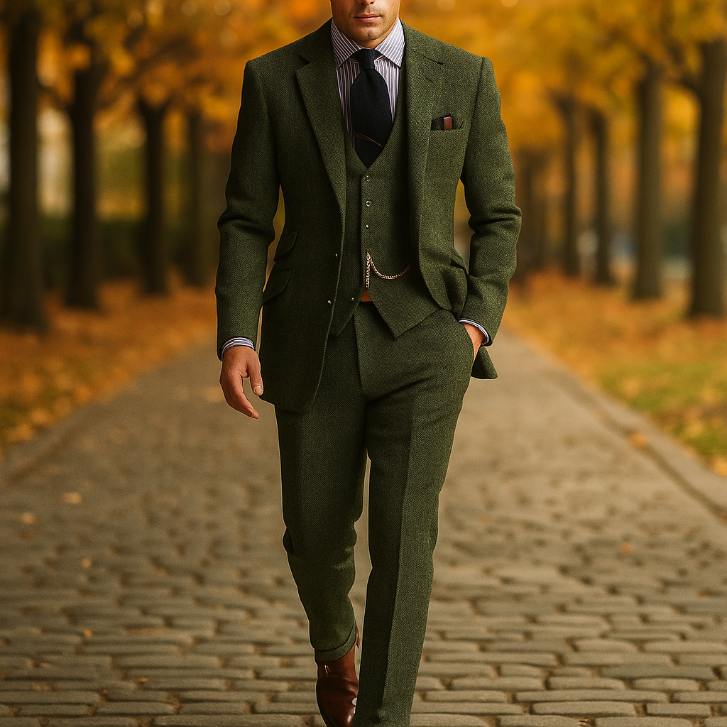 Traje Retro Vintage Hombre 3 Piezas