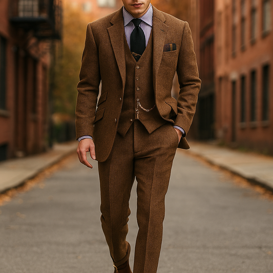 Traje Retro Vintage Hombre 3 Piezas