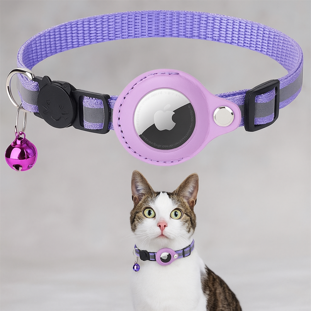 Collar GPS Reflectante con Cierre para Gatos