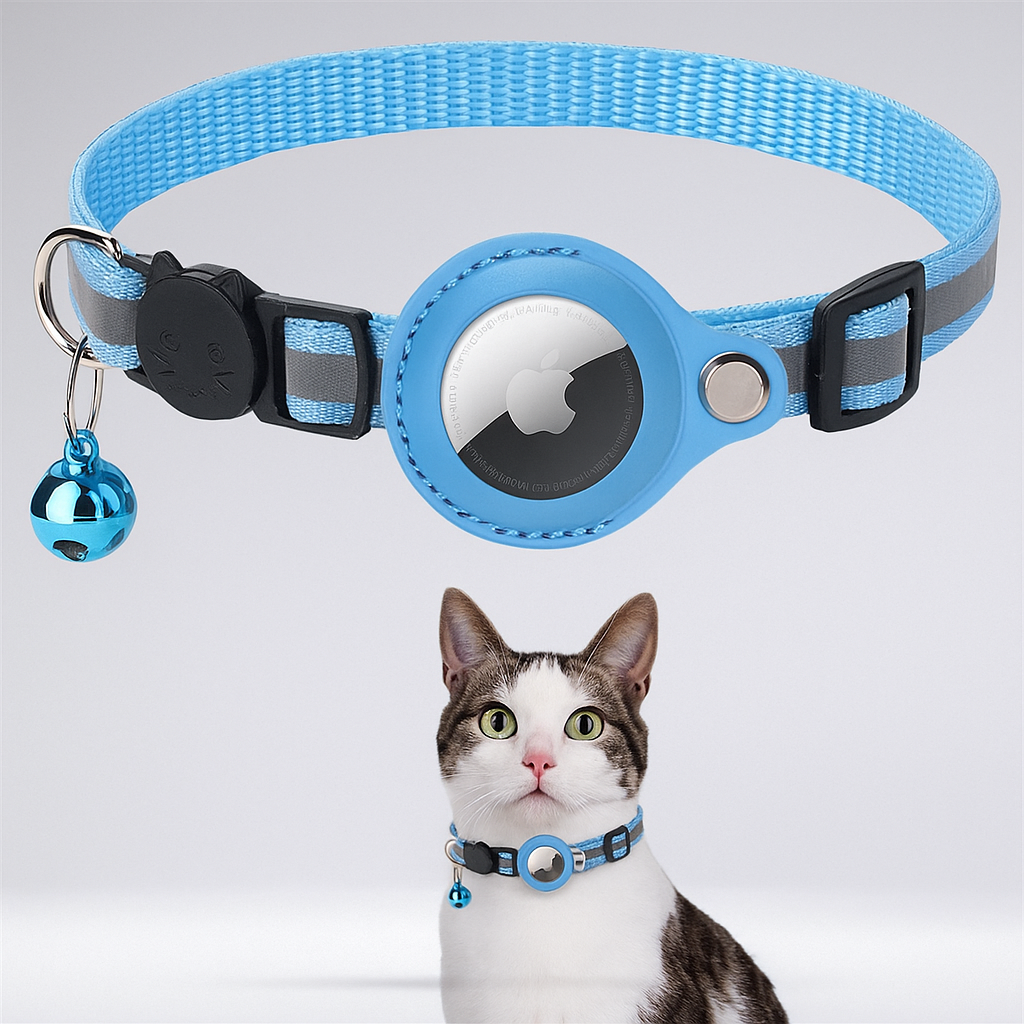 Collar GPS Reflectante con Cierre para Gatos