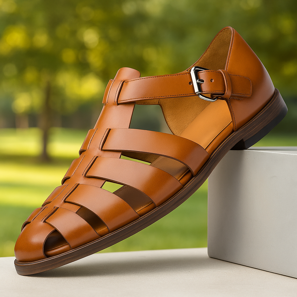 Hubert - Sandalias de piel hombre verano