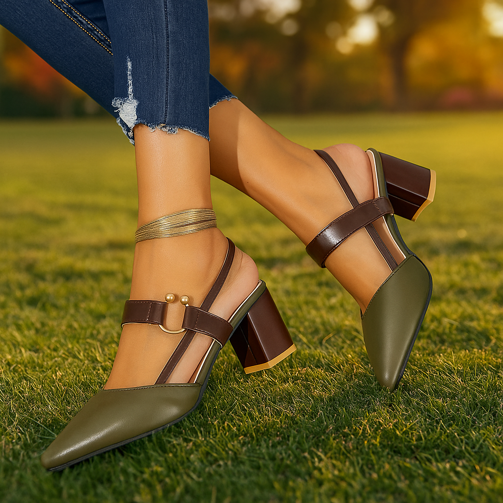 Emma | Tacones Ortopédicos Elegantes de Cuero