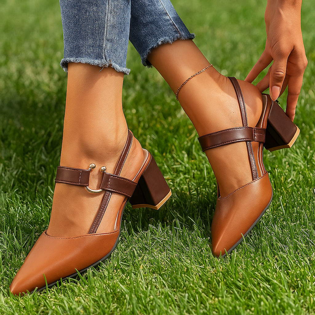 Emma | Tacones Ortopédicos Elegantes de Cuero