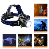 Linterna Frontal LED Recargable Resistente al Agua