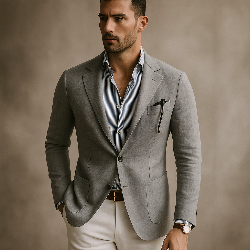 Blazer Casual Elegante de Poliéster para Hombre