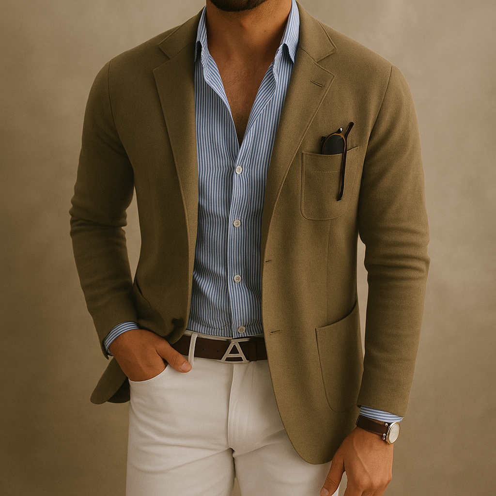 Blazer Casual Elegante de Poliéster para Hombre