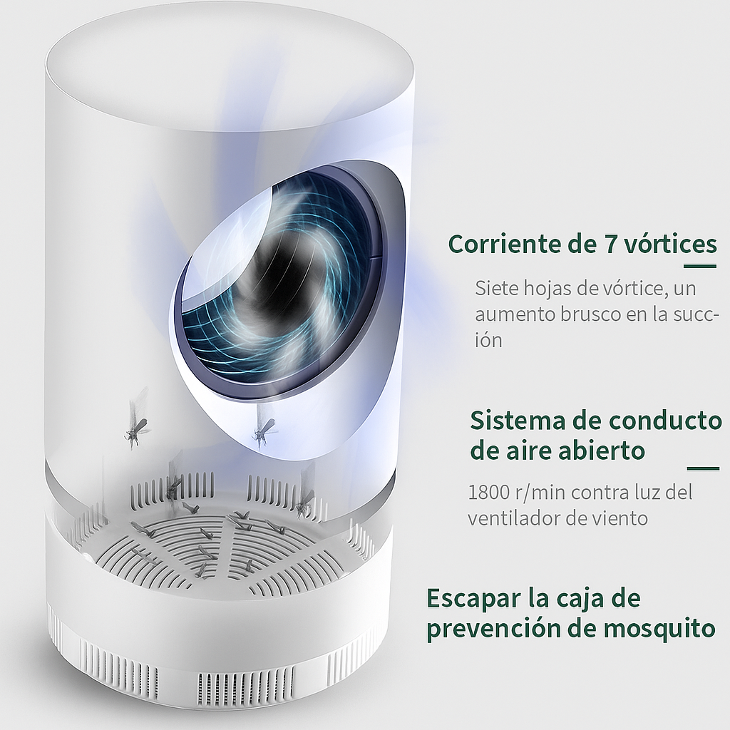 Trampa Antimosquitos USB Silenciosa y No Tóxica