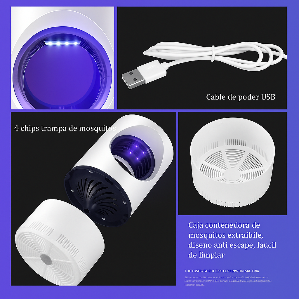 Trampa Antimosquitos USB Silenciosa y No Tóxica