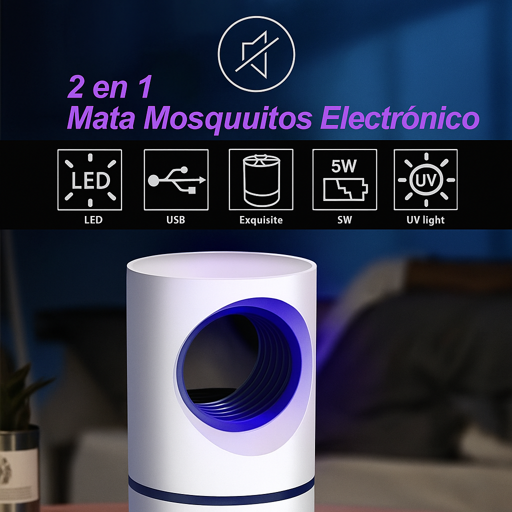 Trampa Antimosquitos USB Silenciosa y No Tóxica