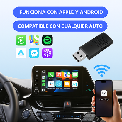 Adaptador Wireless CarPlay y Android Auto Universal
