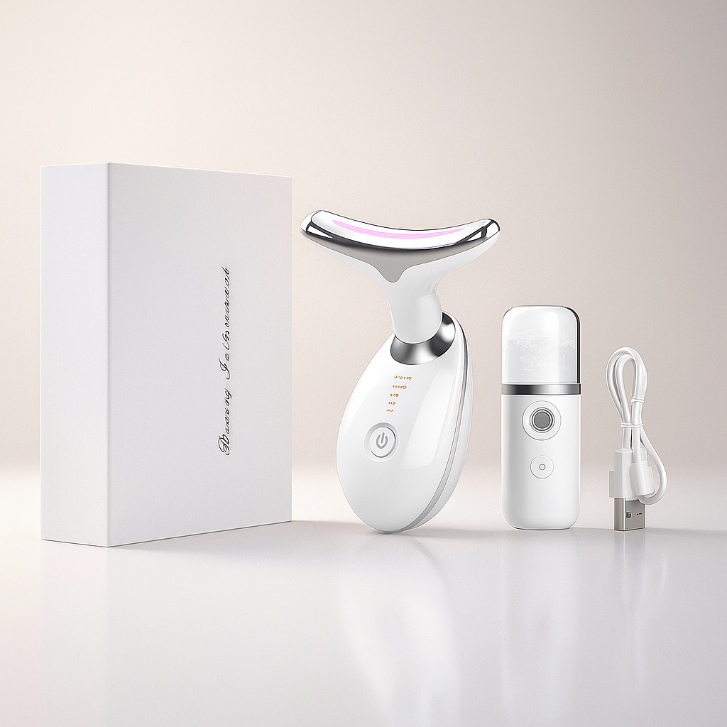 AgeDefy Masajeador EMS con Terapia LED Facial